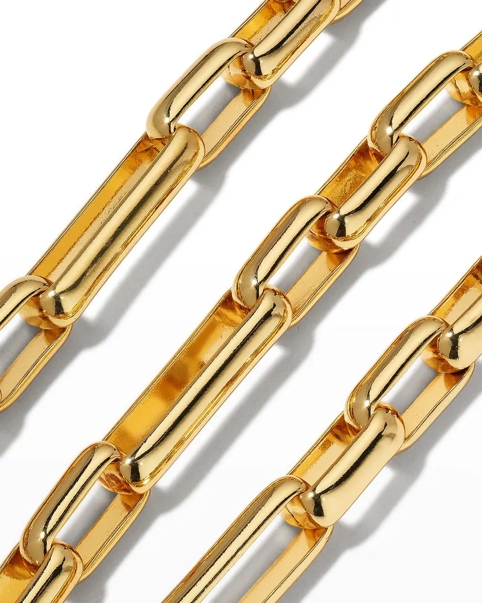 Kenneth Jay Lane Gold Chain Link Necklace | Thumbnail 3
