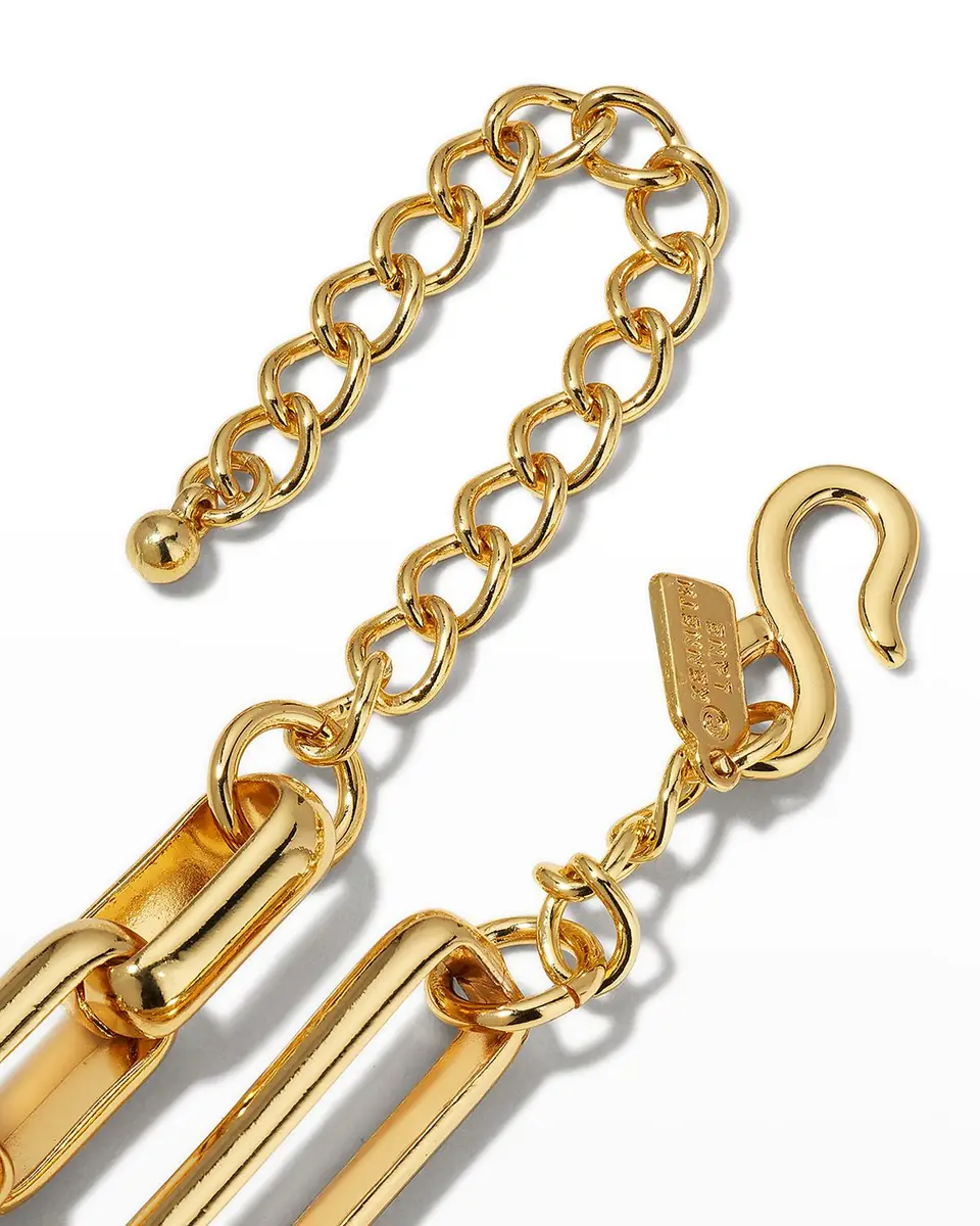 Kenneth Jay Lane Gold Chain Link Necklace | Thumbnail 4