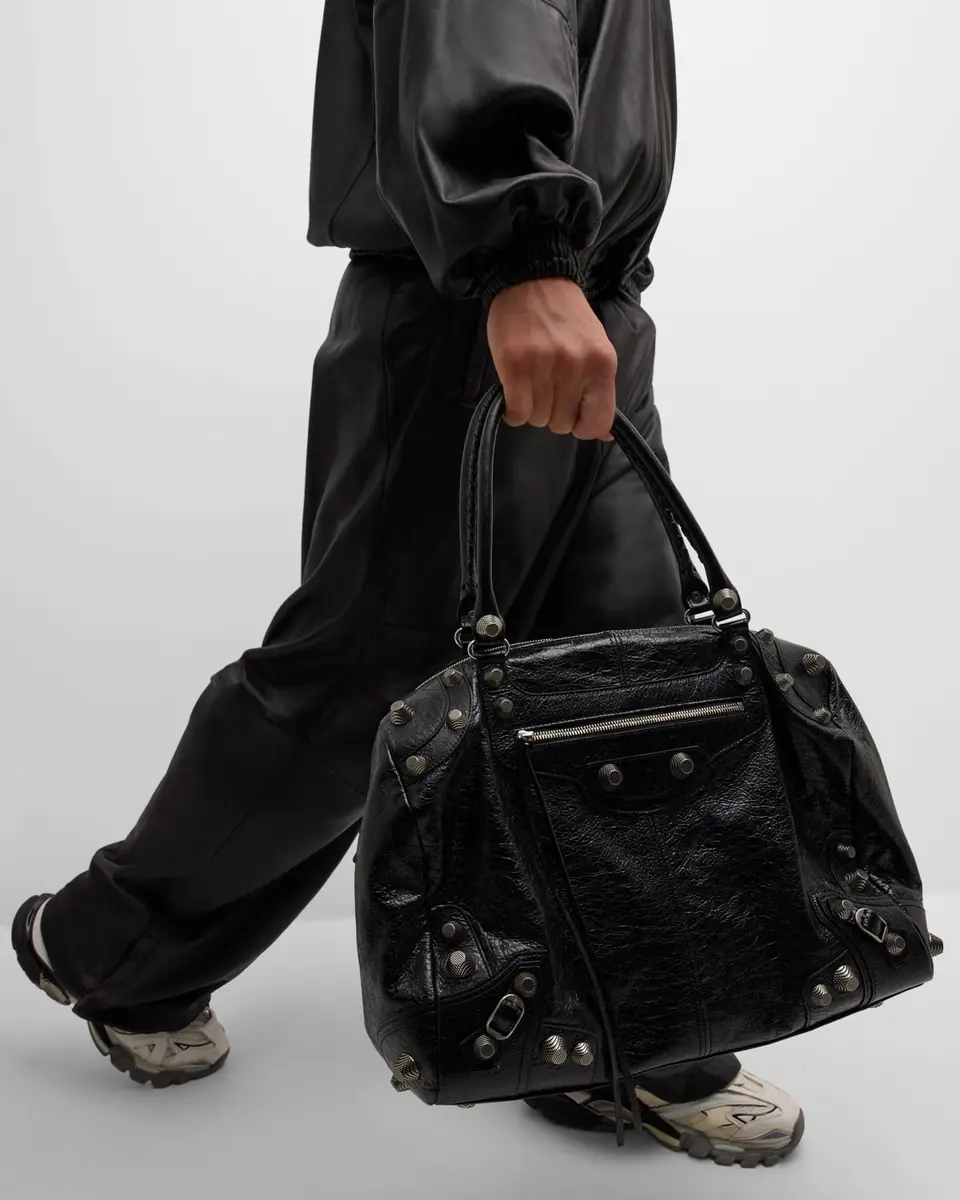 Balenciaga Men's Le Cagole Leather Duffel Bag | Thumbnail 4 Balenciaga Men's Le Cagole Leather Duffel Bag | Thumbnail 4