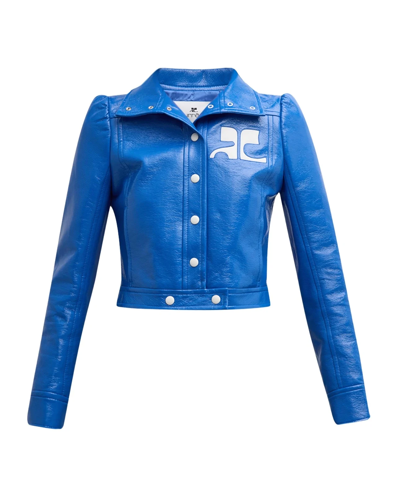 Textured Vinyl Crop Jacket Textured Vinyl Crop Jacket