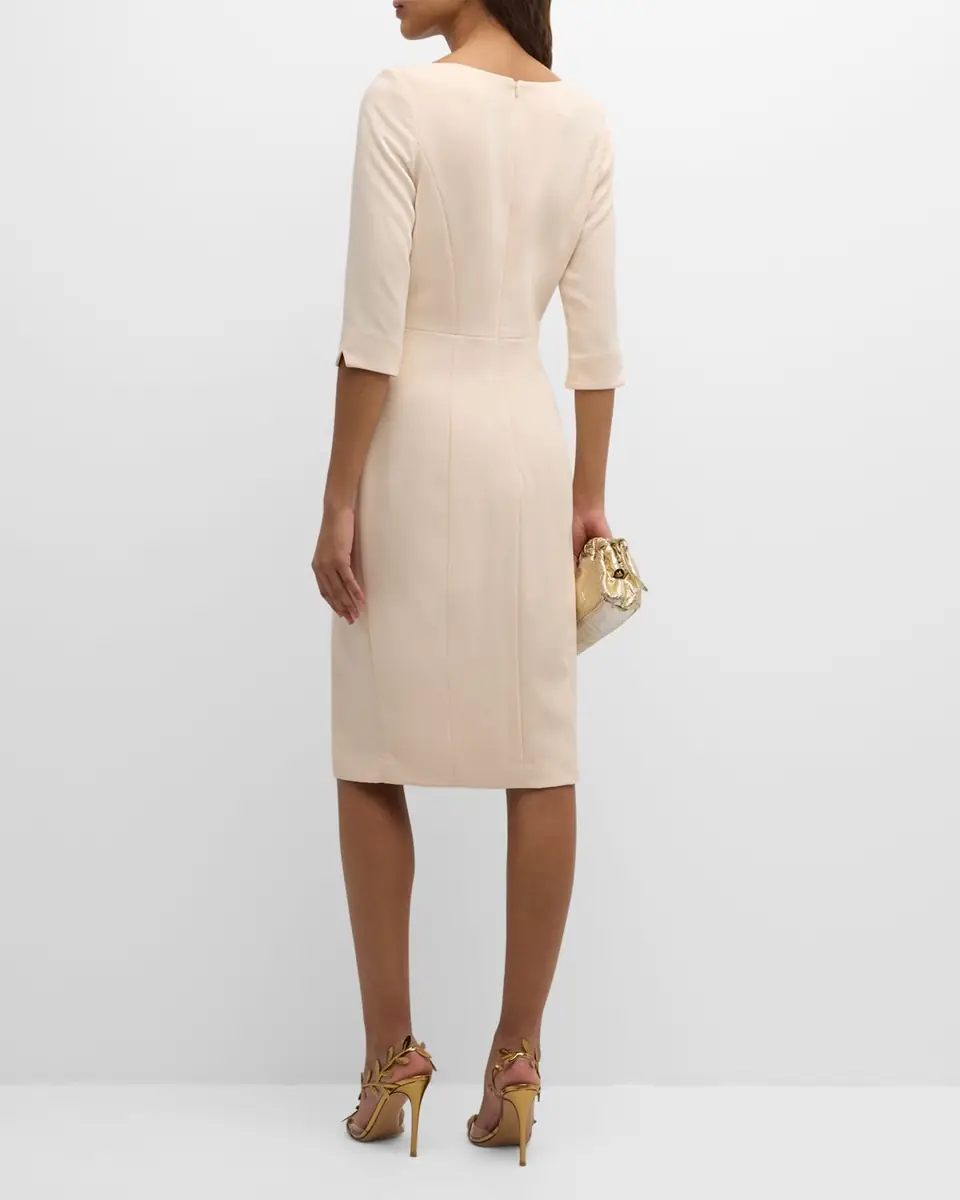 Black Halo Marissa 3/4-Sleeve Ponte Sheath Dress | Thumbnail 3