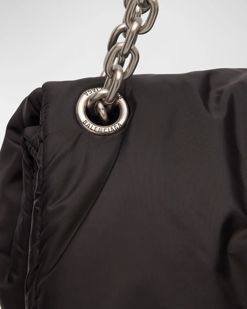 Balenciaga Monaco Medium Recycled Nylon Shoulder Bag | Thumbnail 5 Balenciaga Monaco Medium Recycled Nylon Shoulder Bag | Thumbnail 5