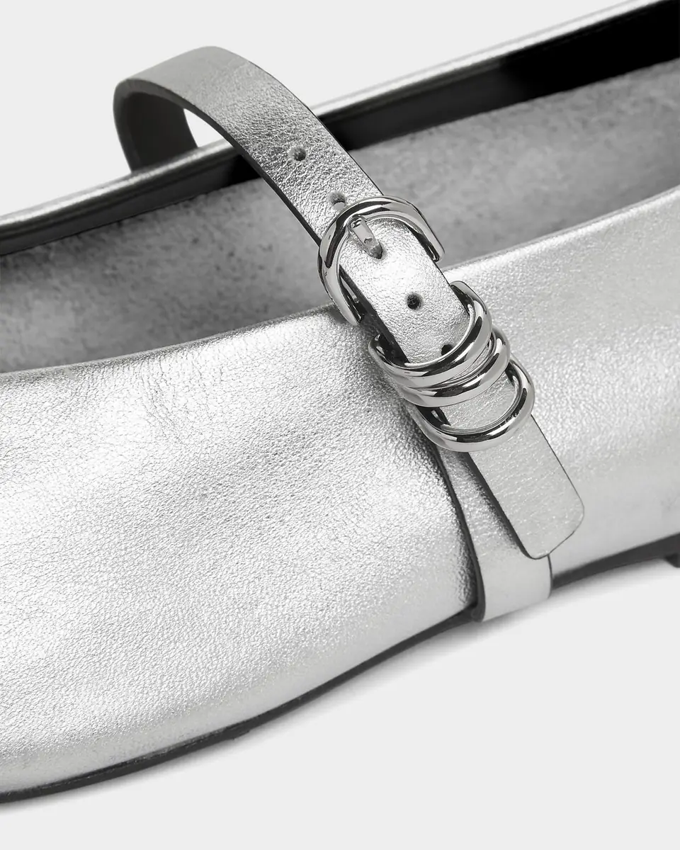 rag & bone Spire Metallic Leather Mary Jane Ballerina Flats | Thumbnail 6