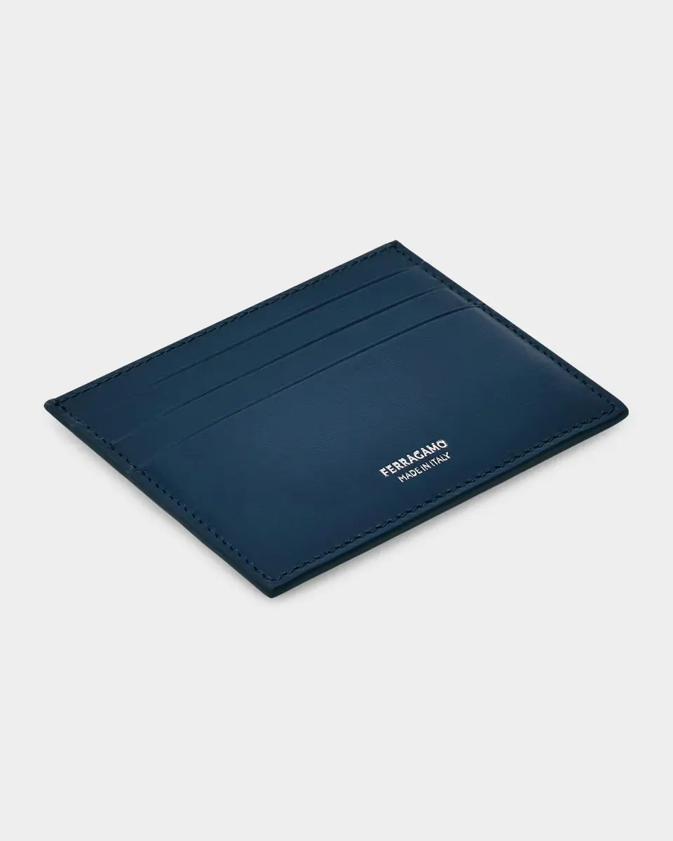 Ferragamo Men's Florence Leather Card Holder | Thumbnail 2 Ferragamo Men's Florence Leather Card Holder | Thumbnail 2