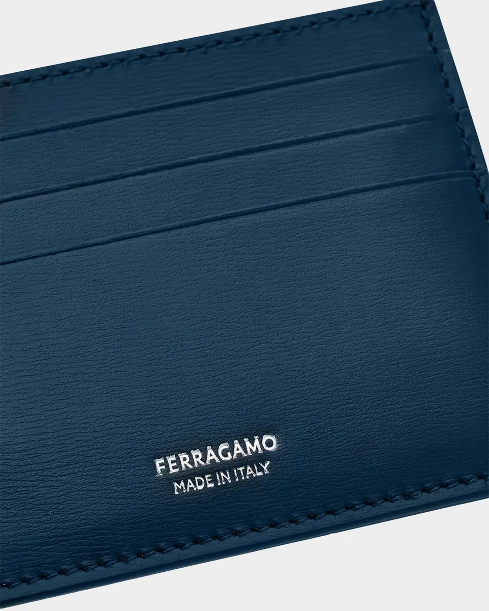 Ferragamo Men's Florence Leather Card Holder | Thumbnail 4 Ferragamo Men's Florence Leather Card Holder | Thumbnail 4