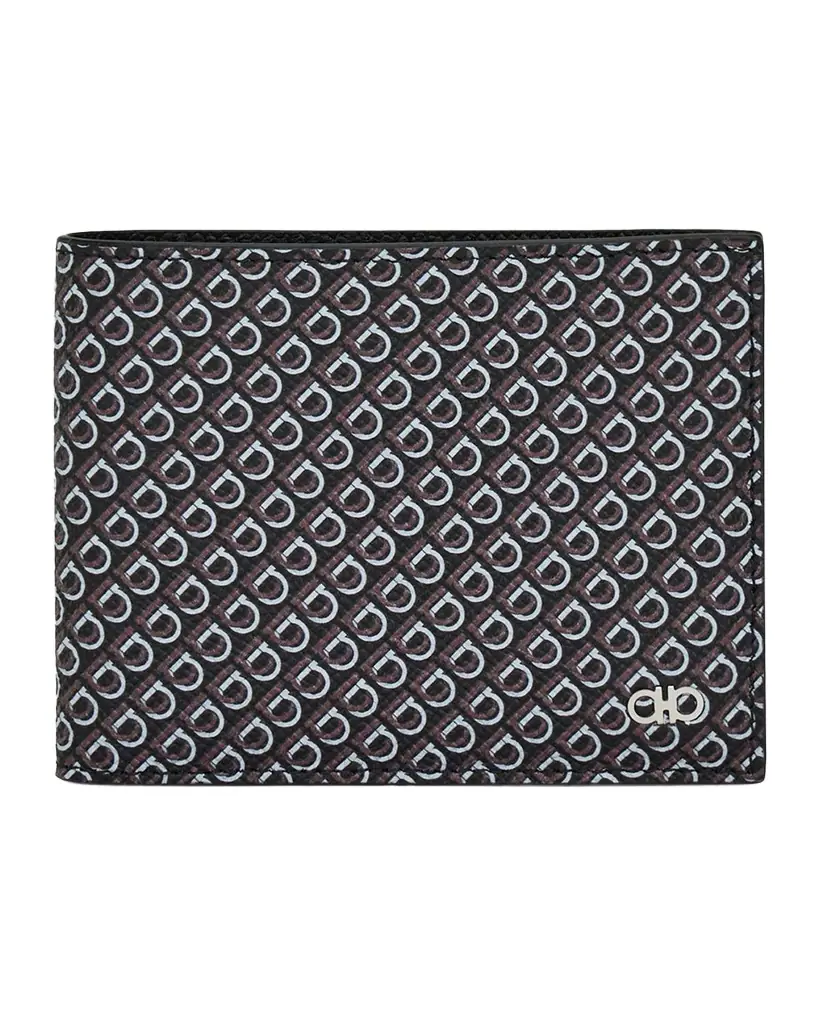 Ferragamo Men 's Micro Gancio Leather Bifold Wallet | Image 1 Ferragamo Men 's Micro Gancio Leather Bifold Wallet | Image 1