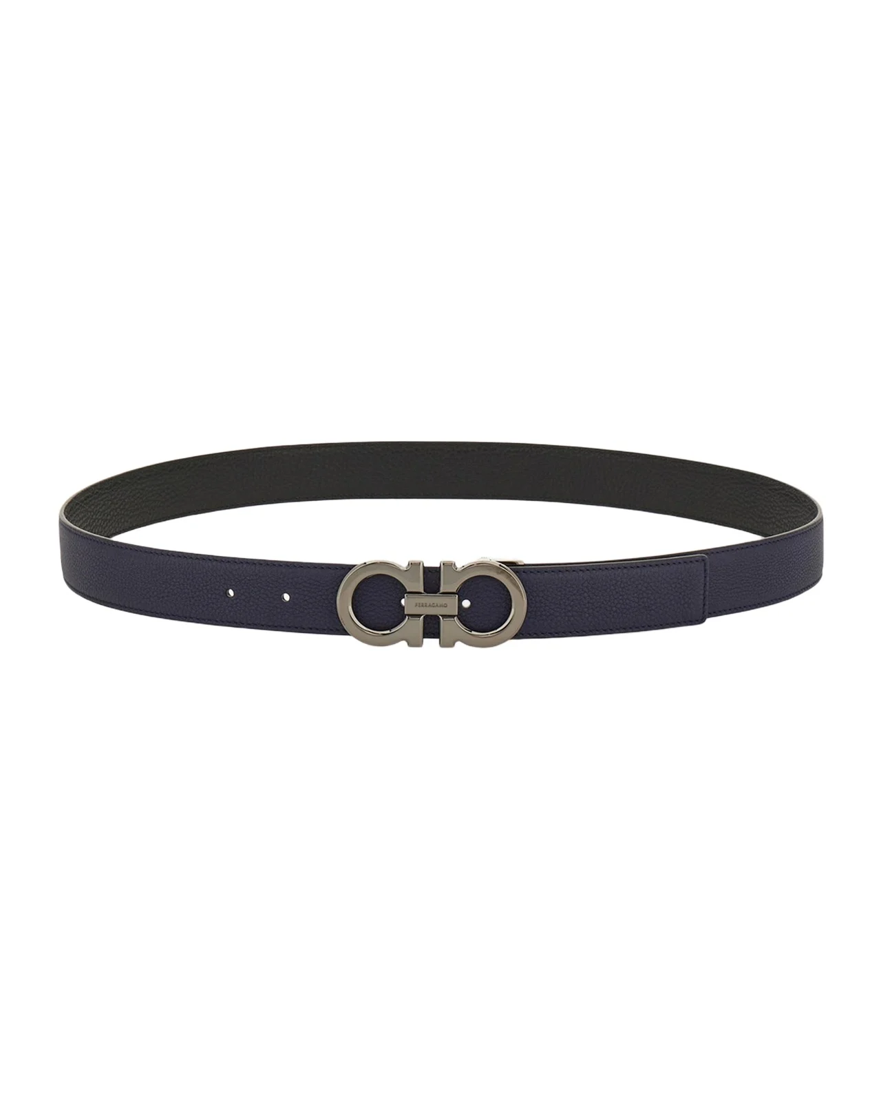 Men's Double Gancini Reversible Leather Belt Men's Double Gancini Reversible Leather Belt