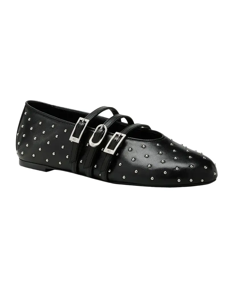 Stuart Weitzman Sostud Leather Mary Jane Belted Ballerina Flats | Image 1 Stuart Weitzman Sostud Leather Mary Jane Belted Ballerina Flats | Image 1