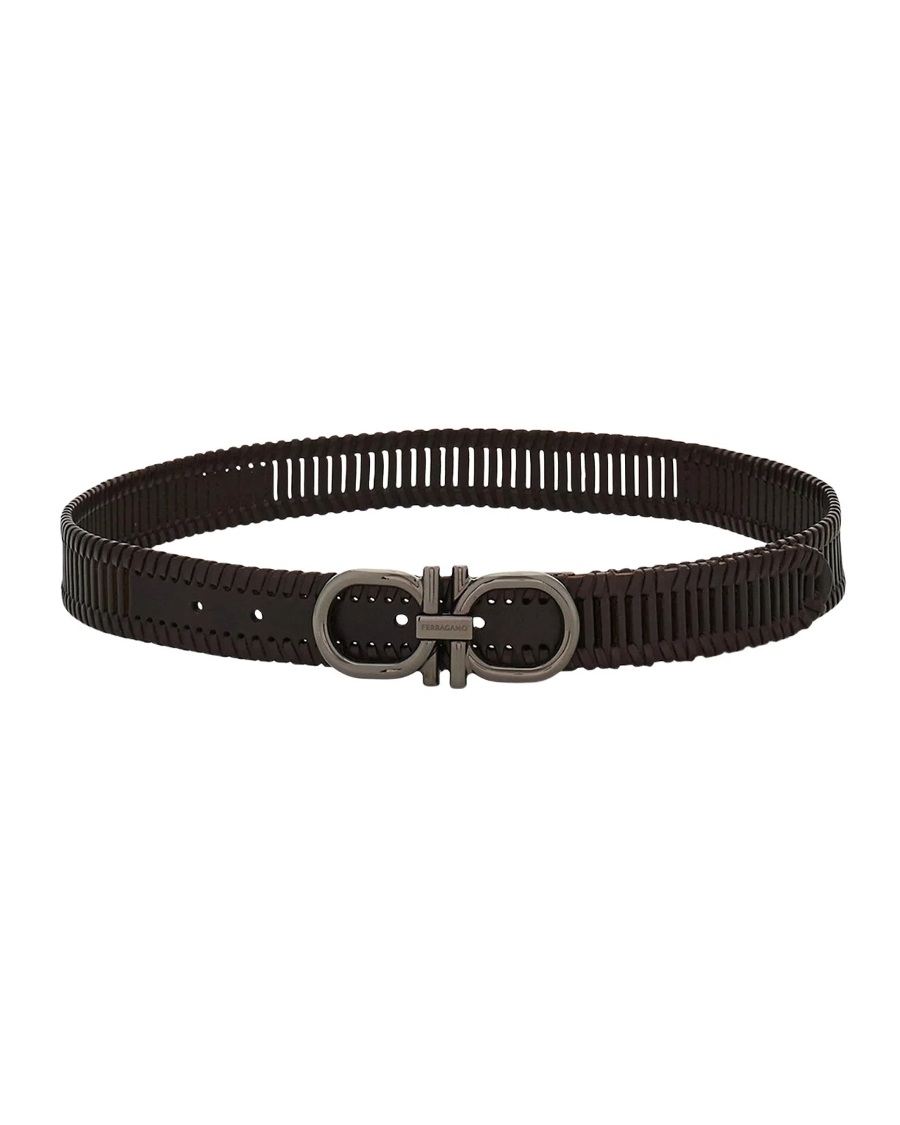 Ferragamo Men's Adjustable Gancini Leather Belt