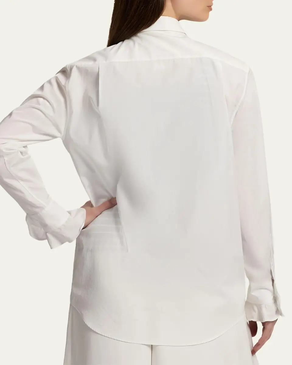 Ralph Lauren Collection Addison Ruffle-Trim Broadcloth Shirt | Thumbnail 6 Ralph Lauren Collection Addison Ruffle-Trim Broadcloth Shirt | Thumbnail 6