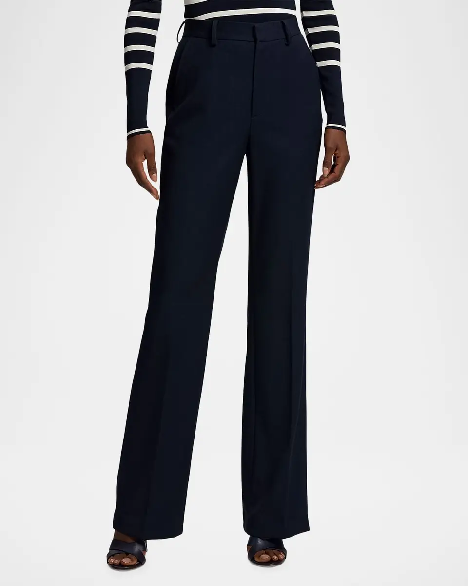 Ralph Lauren Collection Mid-Rise Wool Bootcut-Leg Trousers | Thumbnail 2
