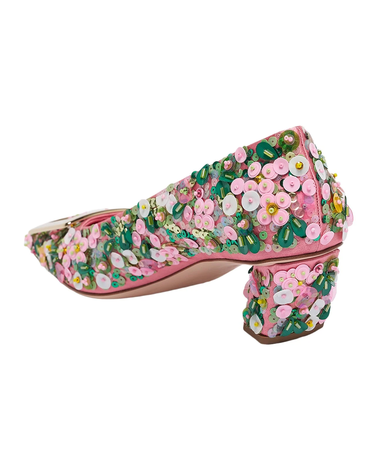 Roger Vivier Belle Vivier Sequin Satin Pumps