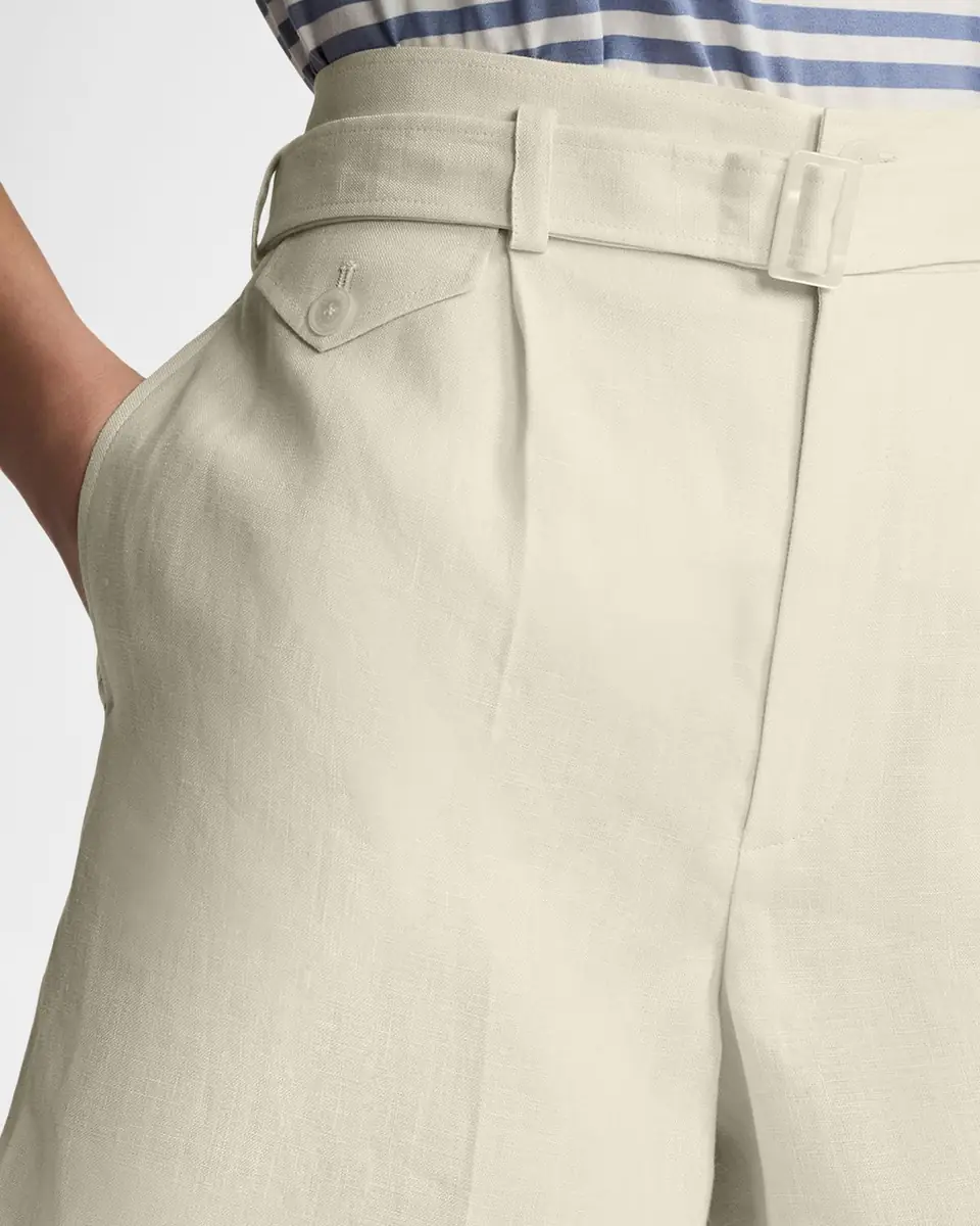 Ralph Lauren Collection Denise Linen Shorts | Thumbnail 5 Ralph Lauren Collection Denise Linen Shorts | Thumbnail 5