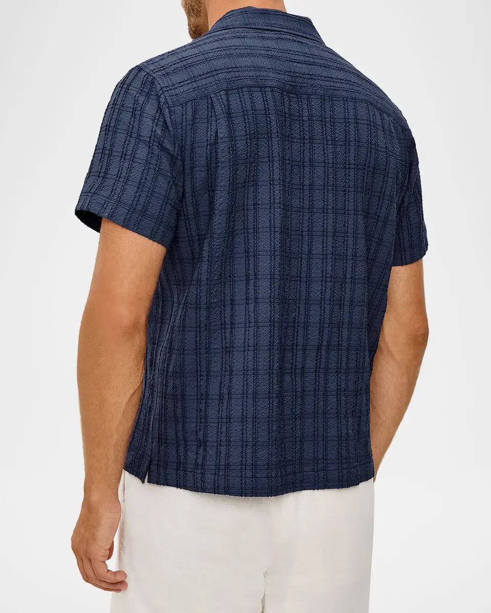 Rails Men's Short-Sleeve Rook Shirt in Navy | Thumbnail 3