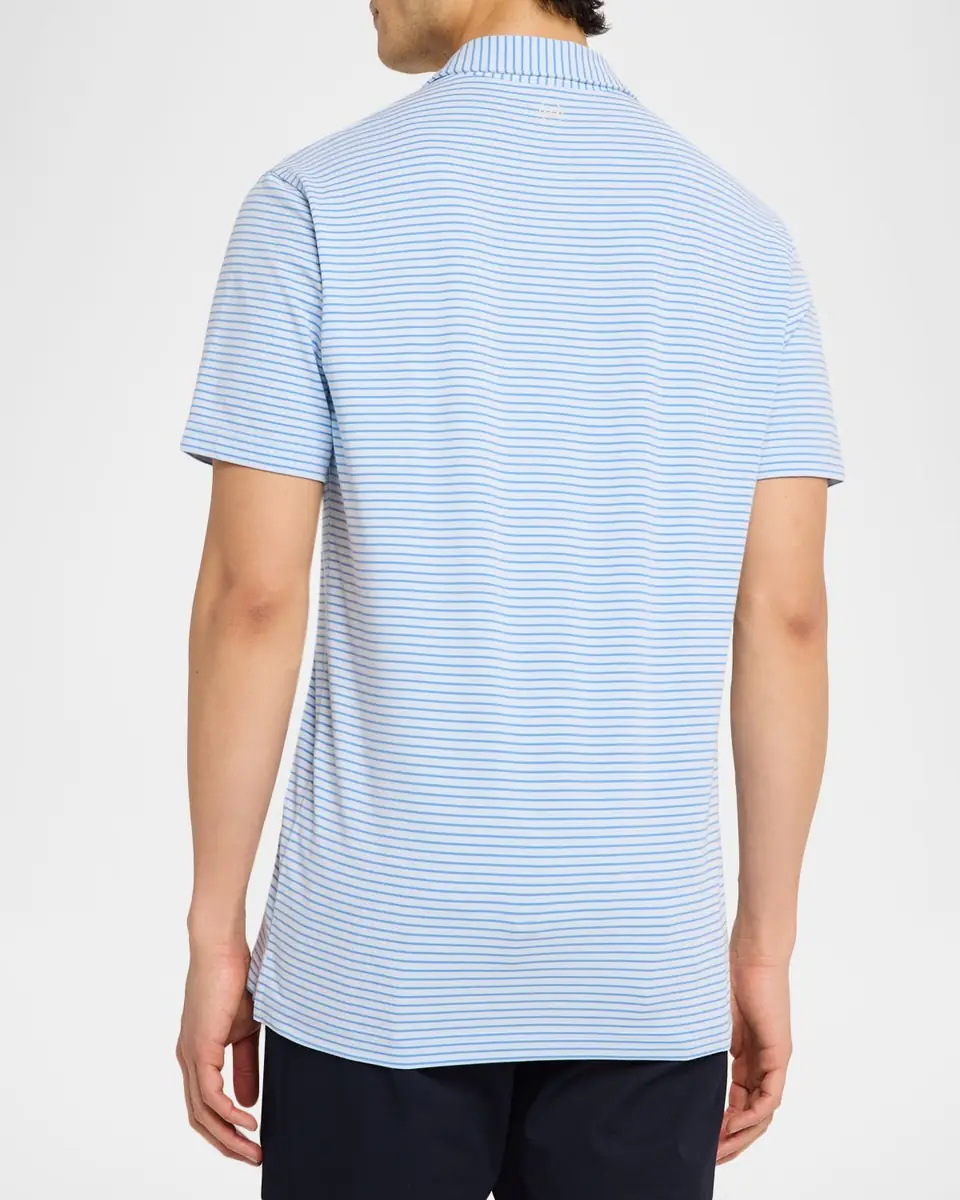Peter Millar Men's Crown Crafted Albatross Stripe Pique Polo Shirt | Thumbnail 3 Peter Millar Men's Crown Crafted Albatross Stripe Pique Polo Shirt | Thumbnail 3