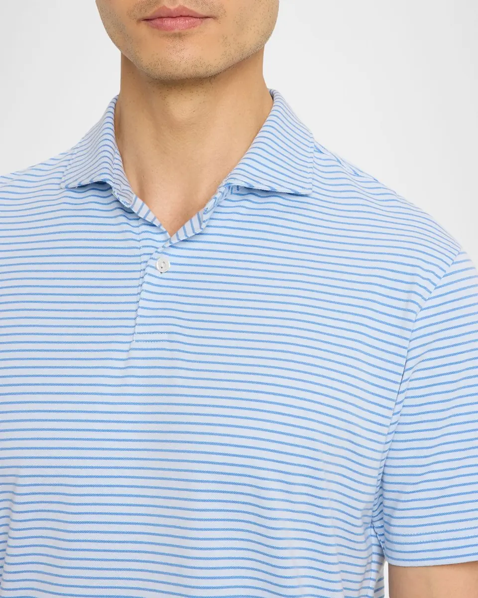 Peter Millar Men's Crown Crafted Albatross Stripe Pique Polo Shirt | Thumbnail 5 Peter Millar Men's Crown Crafted Albatross Stripe Pique Polo Shirt | Thumbnail 5