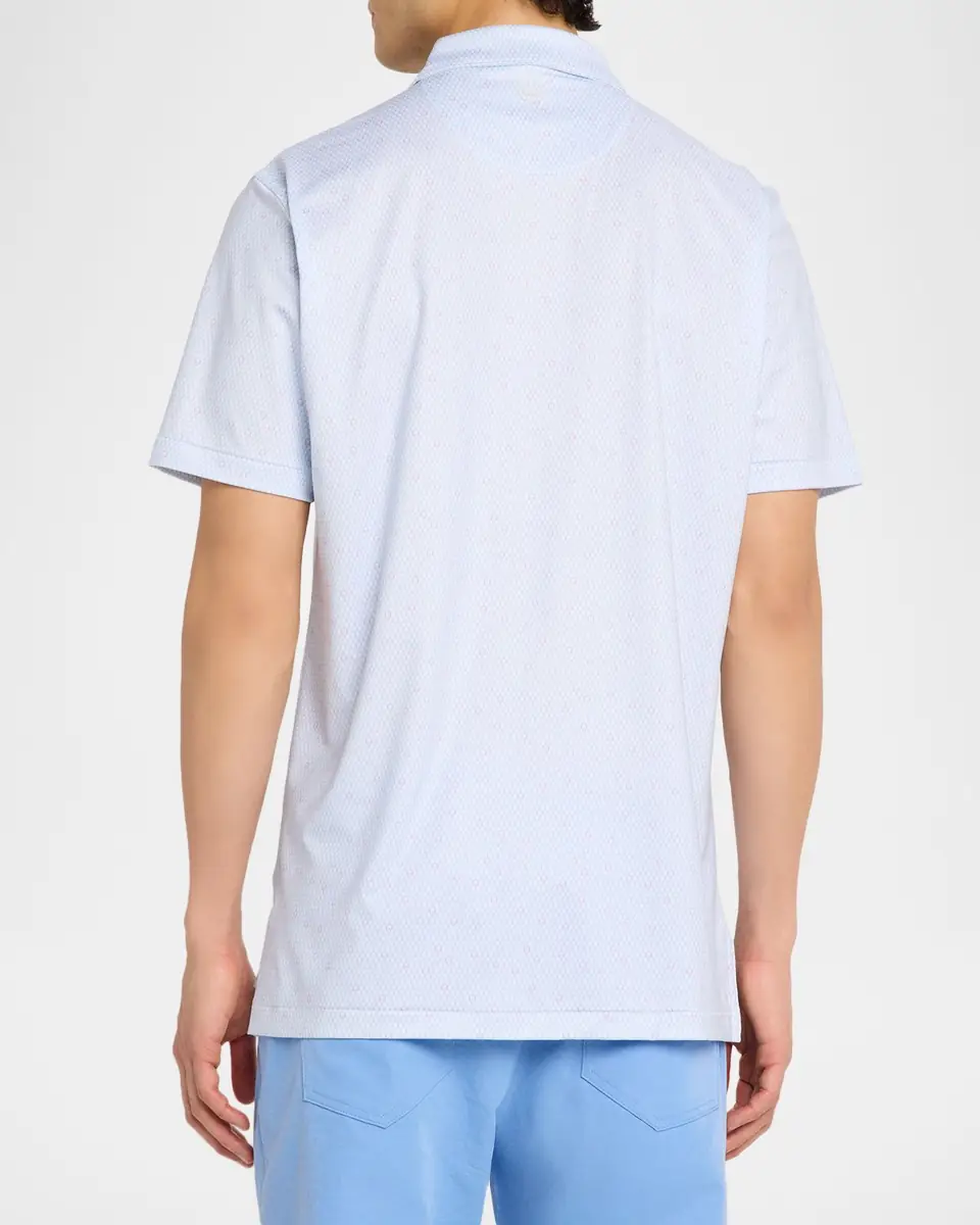 Peter Millar Men's Geo Skull Performance Jersey Polo Shirt | Thumbnail 3 Peter Millar Men's Geo Skull Performance Jersey Polo Shirt | Thumbnail 3