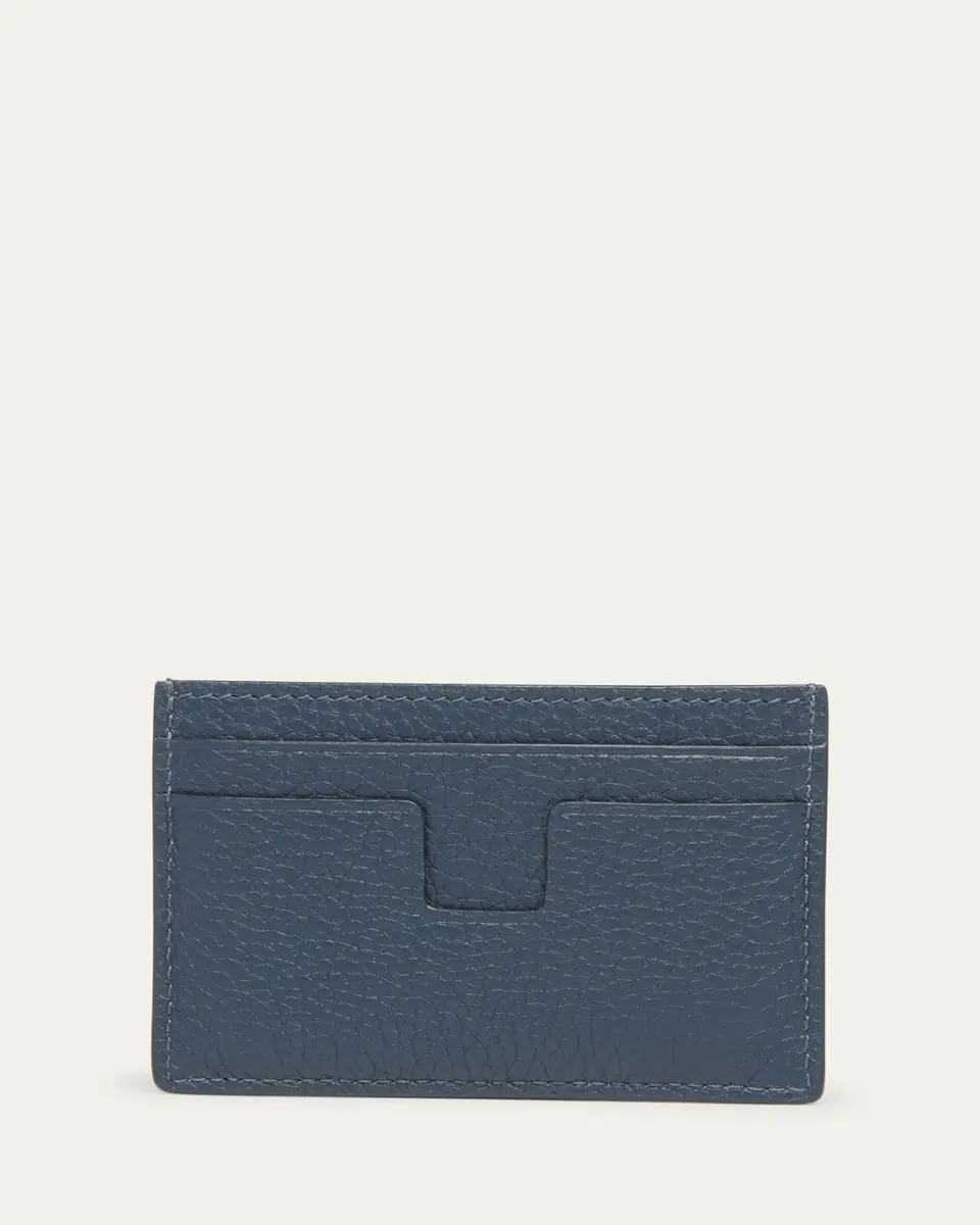 TOM FORD Men's T-Line Grained Leather Card Holder | Thumbnail 6 TOM FORD Men's T-Line Grained Leather Card Holder | Thumbnail 6