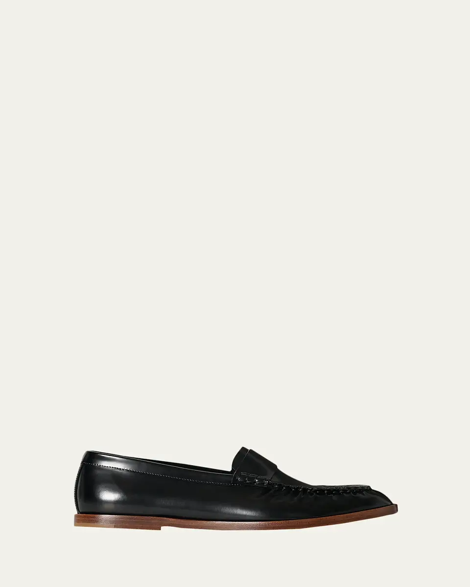 THE ROW Calfskin Leather Loafers | Thumbnail 2