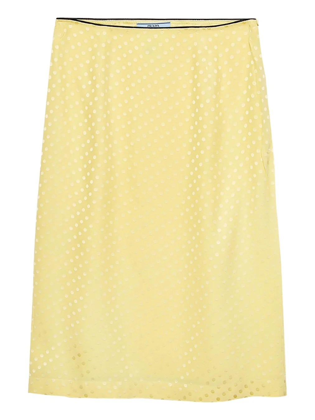 Prada Polka-Dot Silk Midi Slip Skirt