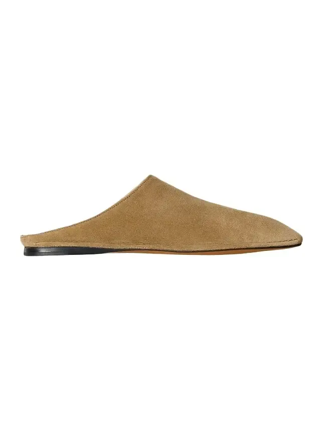 Piper Suede Square-Toe Mules
