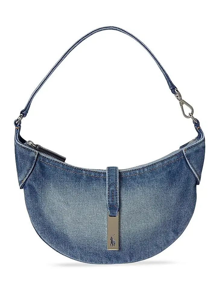 Women's Polo ID Mini Denim Shoulder Bag