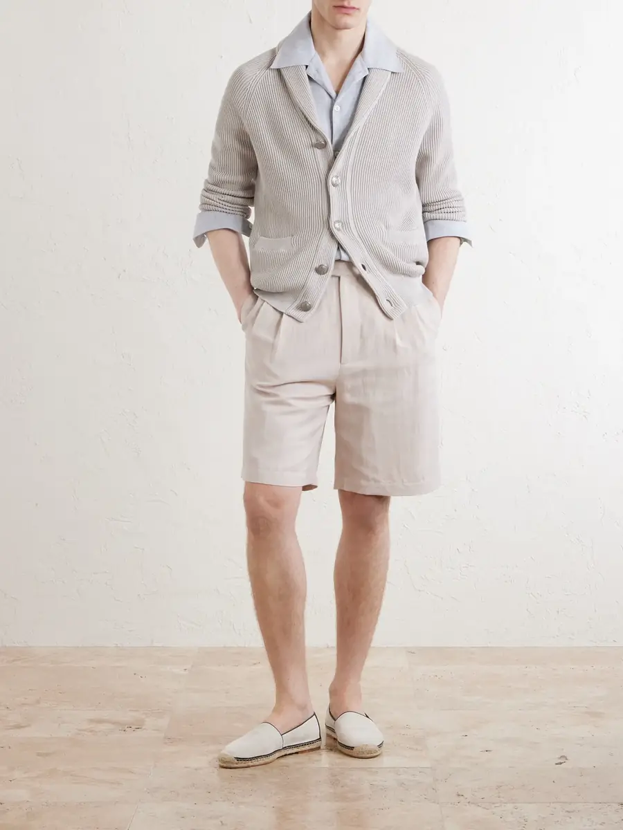 Brunello Cucinelli Shawl-Collar Ribbed Cotton Cardigan - Men | Thumbnail 2 Brunello Cucinelli Shawl-Collar Ribbed Cotton Cardigan - Men | Thumbnail 2