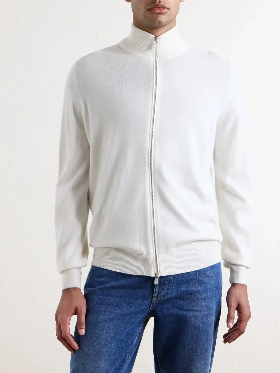 Brunello Cucinelli Cashmere Zip-Up Sweater - Men | Thumbnail 3