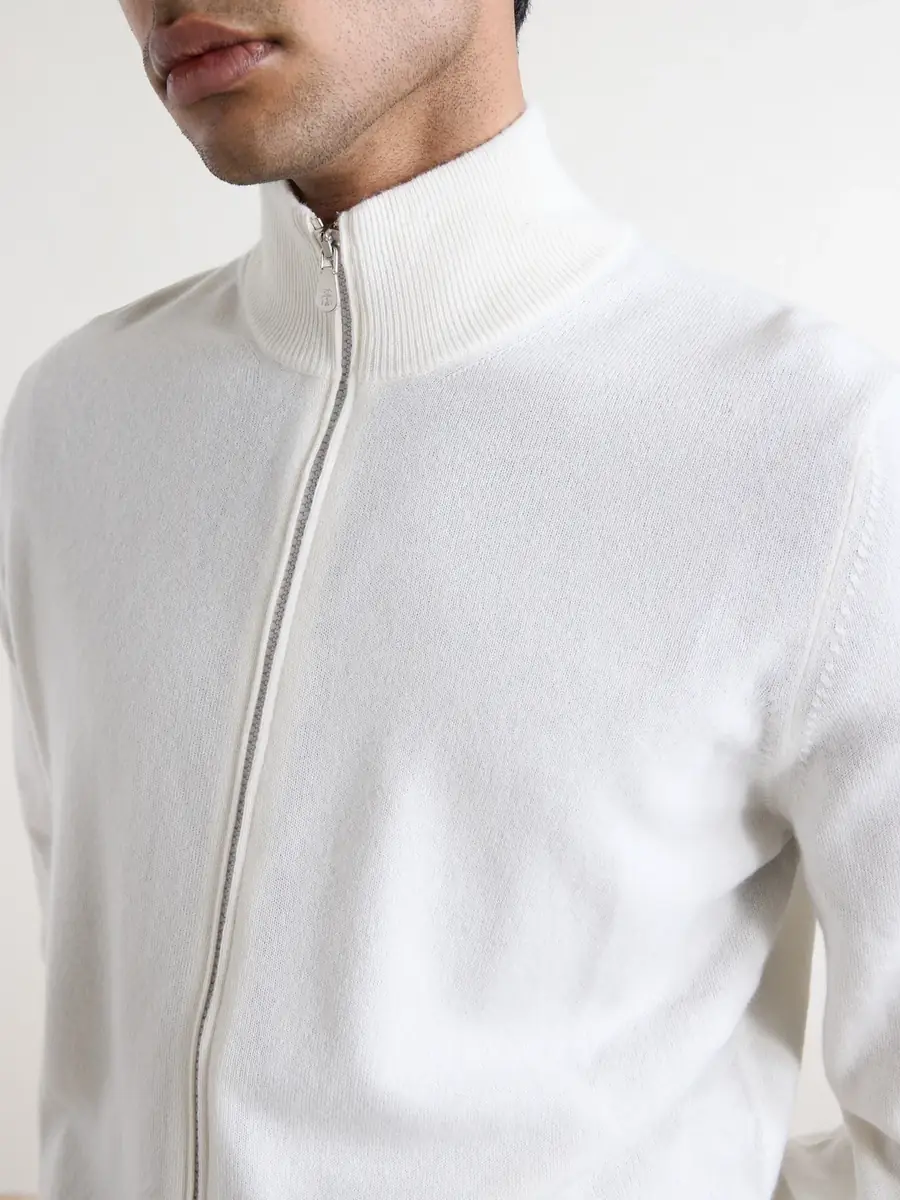 Brunello Cucinelli Cashmere Zip-Up Sweater - Men | Thumbnail 5