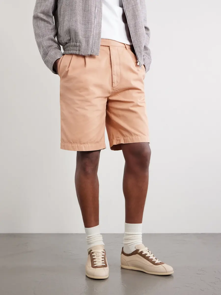 Brunello Cucinelli Suede-Trimmed Leather Sneakers - Men | Thumbnail 2 Brunello Cucinelli Suede-Trimmed Leather Sneakers - Men | Thumbnail 2