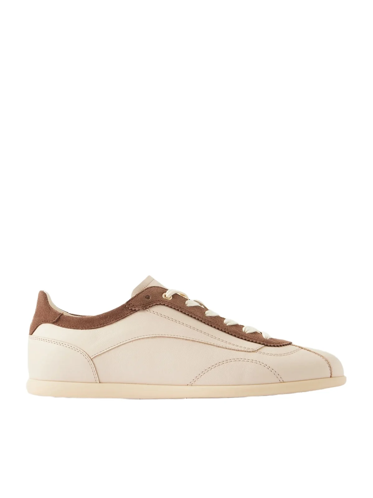 Suede-Trimmed Leather Sneakers - Men