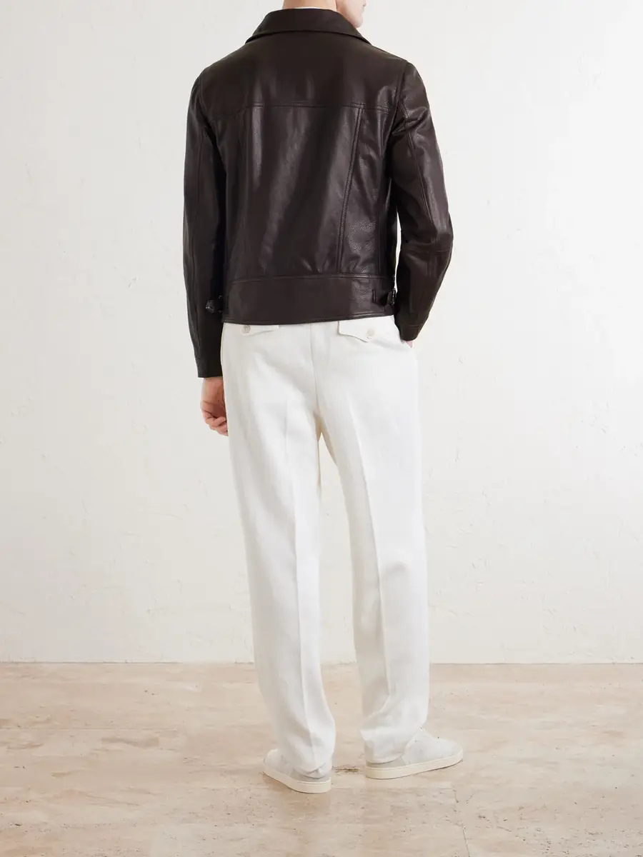 Brunello Cucinelli Leather Jacket - Men | Thumbnail 4 Brunello Cucinelli Leather Jacket - Men | Thumbnail 4