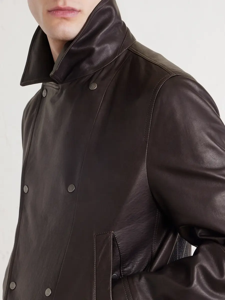 Brunello Cucinelli Leather Jacket - Men | Thumbnail 5 Brunello Cucinelli Leather Jacket - Men | Thumbnail 5