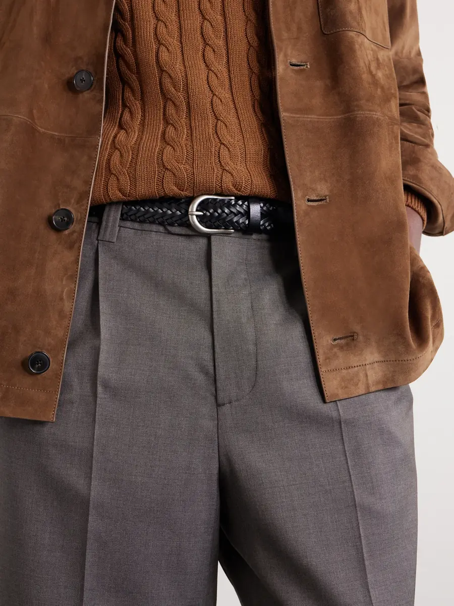 Beams Plus 3cm Woven Leather Belt - Men | Thumbnail 2