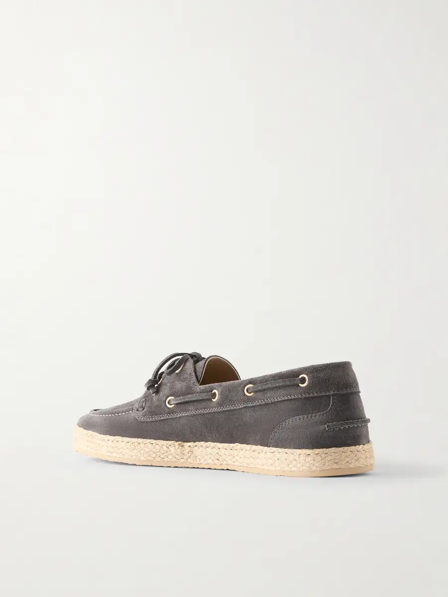 Brunello Cucinelli Suede Boat Shoes - Men | Thumbnail 4 Brunello Cucinelli Suede Boat Shoes - Men | Thumbnail 4