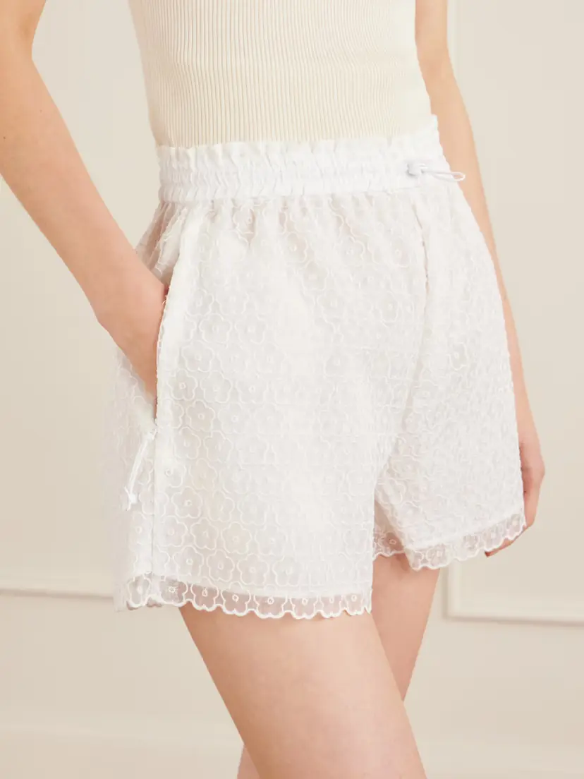 Cecilie Bahnsen Embroidered Tulle Shorts | Thumbnail 5