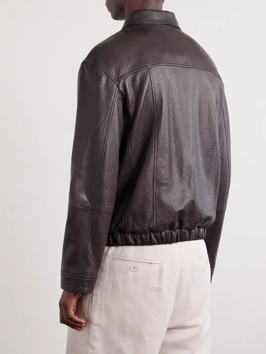Brunello Cucinelli Leather Jacket - Men | Thumbnail 4 Brunello Cucinelli Leather Jacket - Men | Thumbnail 4