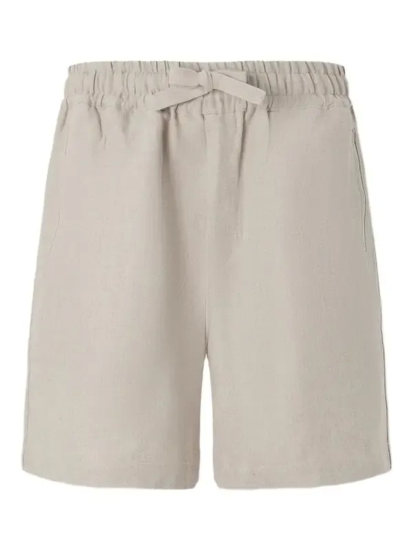 Straight-Leg Linen Drawstring Shorts - Men