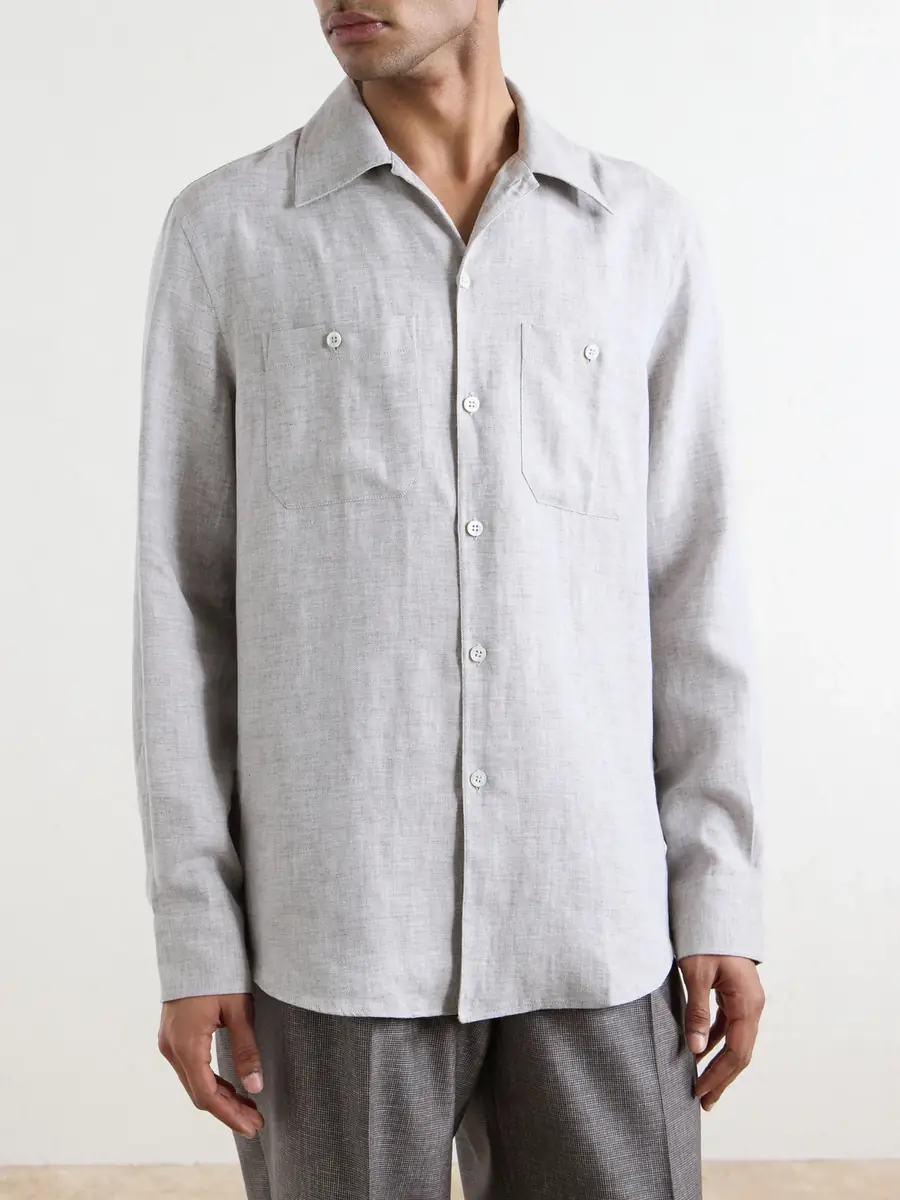Brunello Cucinelli Hemp, Linen and Cotton-Blend Shirt - Men | Thumbnail 3 Brunello Cucinelli Hemp, Linen and Cotton-Blend Shirt - Men | Thumbnail 3