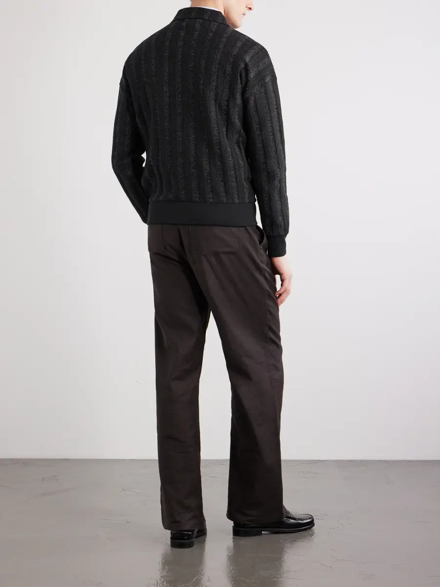 Oliver Spencer Lorimer Cotton-Blend Jacquard Half-Zip Sweater - Men | Thumbnail 4