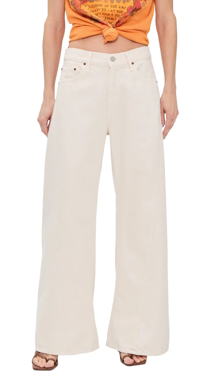 Mother Petite Lil Lemon Twist Sneak Jeans