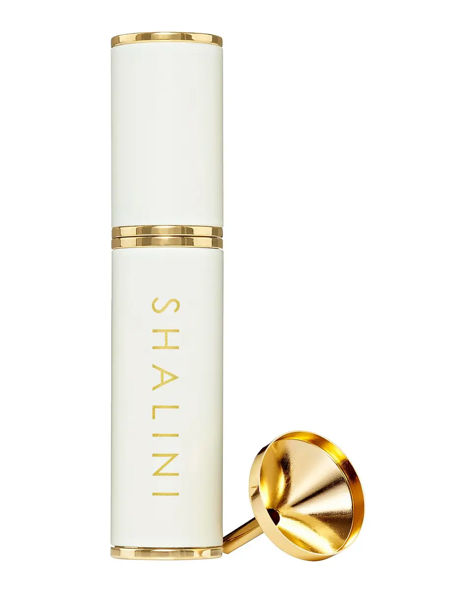 Shalini Parfum White Lacquer and Gold Plated Travel Spray, 0.4 oz./ 12.5 mL | Thumbnail 2