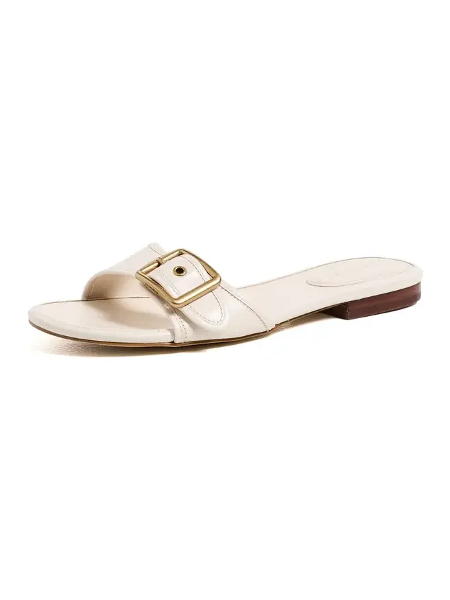 Margot Leather Flat Sandals