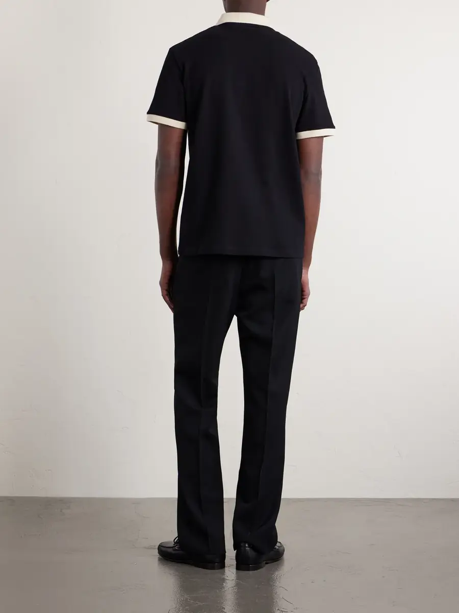 Valentino Garavani VGold Cotton-Piqué Polo Shirt - Men | Thumbnail 4
