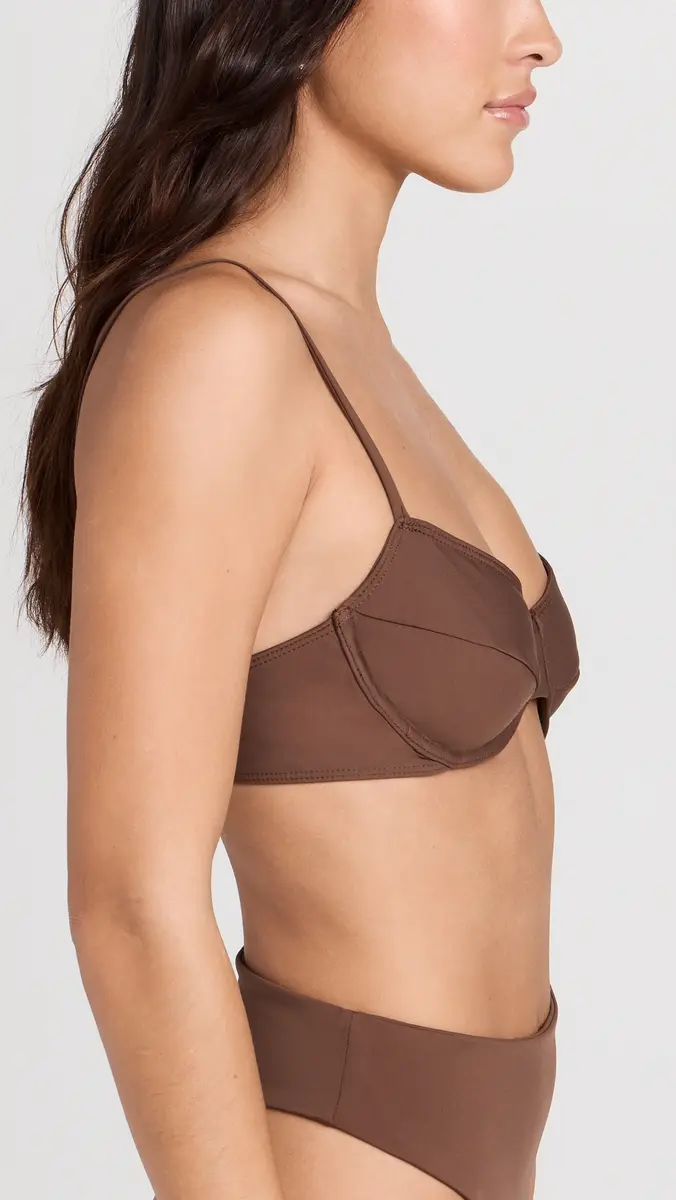 Riot Swim Jax Bikini Top Chocolate | Thumbnail 5