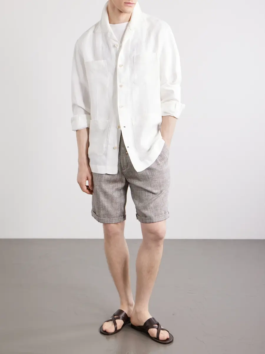 Brunello Cucinelli Guayabera Linen Overshirt - Men | Thumbnail 2 Brunello Cucinelli Guayabera Linen Overshirt - Men | Thumbnail 2
