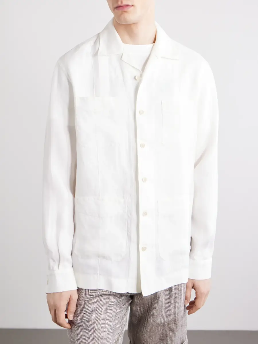 Brunello Cucinelli Guayabera Linen Overshirt - Men | Thumbnail 3 Brunello Cucinelli Guayabera Linen Overshirt - Men | Thumbnail 3