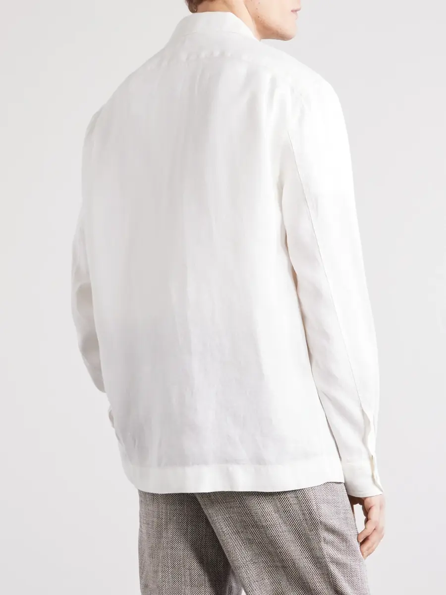 Brunello Cucinelli Guayabera Linen Overshirt - Men | Thumbnail 4 Brunello Cucinelli Guayabera Linen Overshirt - Men | Thumbnail 4