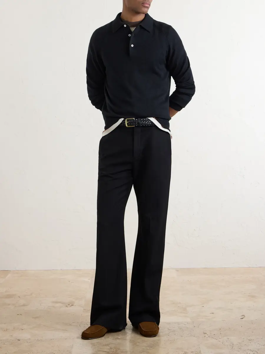 Drake's Knitted Merino Wool Polo Shirt - Men | Thumbnail 2 Drake's Knitted Merino Wool Polo Shirt - Men | Thumbnail 2