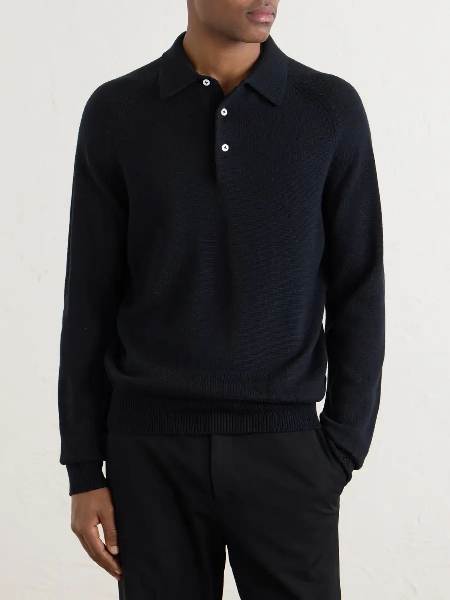 Drake's Knitted Merino Wool Polo Shirt - Men | Thumbnail 3 Drake's Knitted Merino Wool Polo Shirt - Men | Thumbnail 3